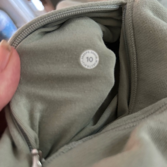 Lululemon Hugged Waist Cotton Zip Hoodie taupe size 10 - Picture 7 of 8